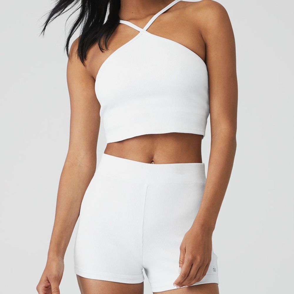 Alo goddess ribbed crop top
